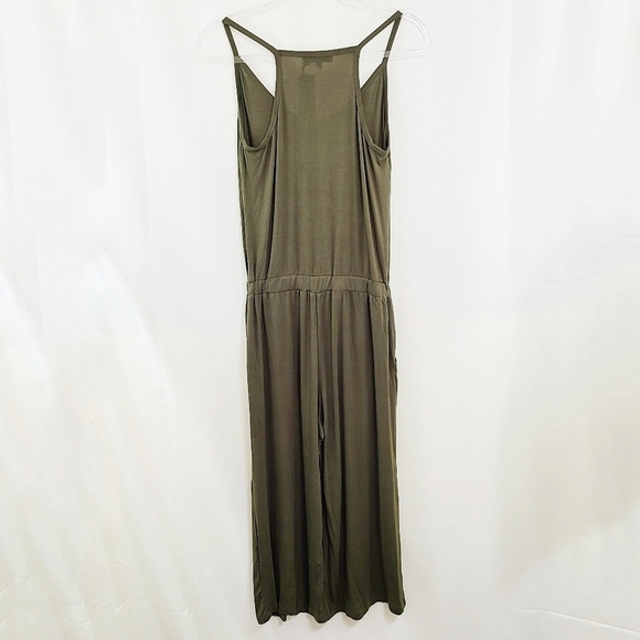 Michael Stars scoop neck cami jumpsuit olive green NEW XS - Picture 3 of 6